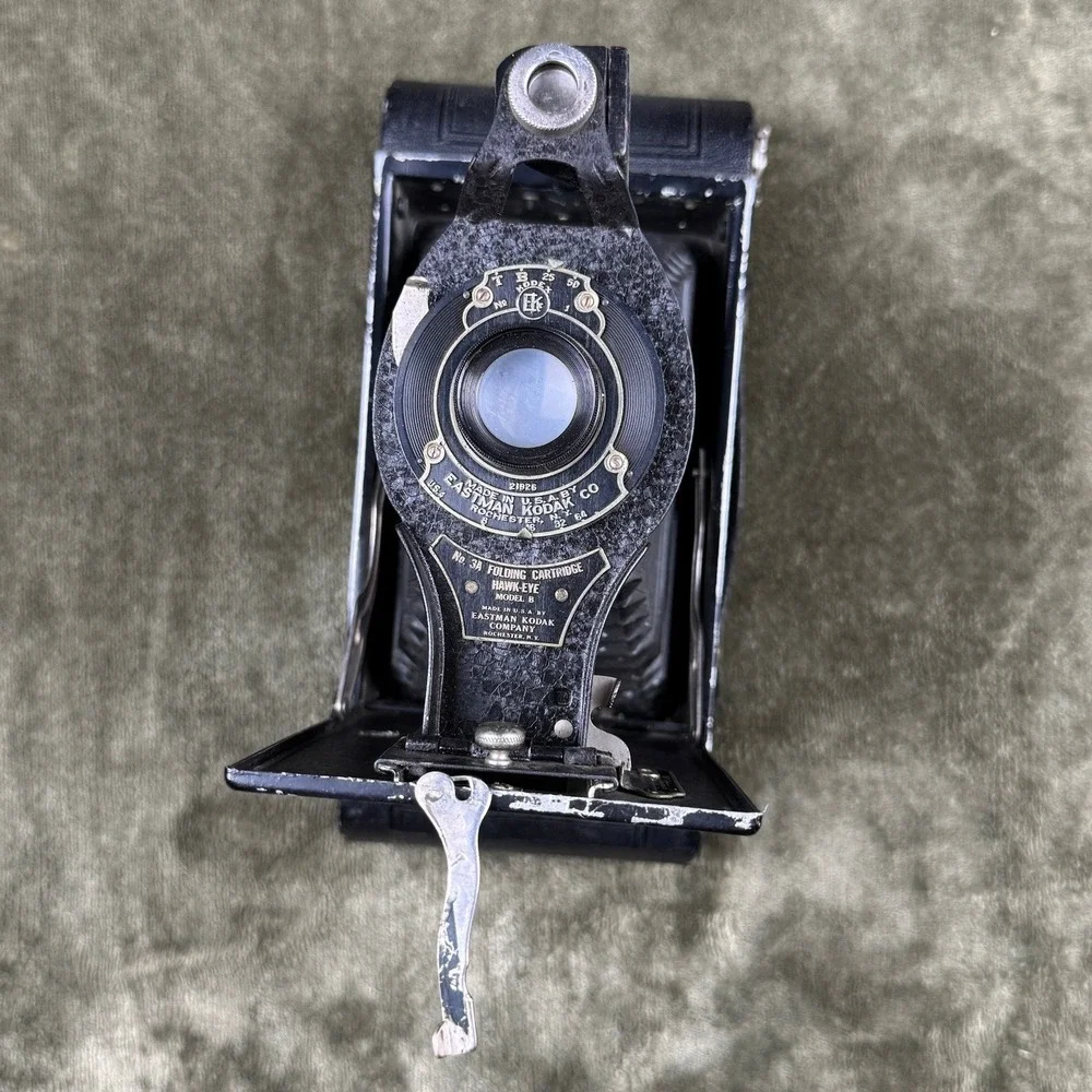 Antique Kodak‎ No. 3A Folding Cartridge Hawk-Eye Model B Camera 122 Film USA